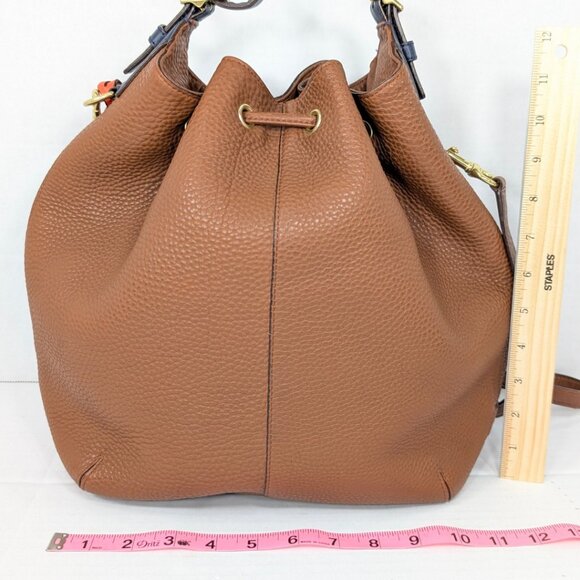 Coach Legacy Brown Pebbled Leather Convertible Large Bucket Bag 25306 - Picture 3 of 10